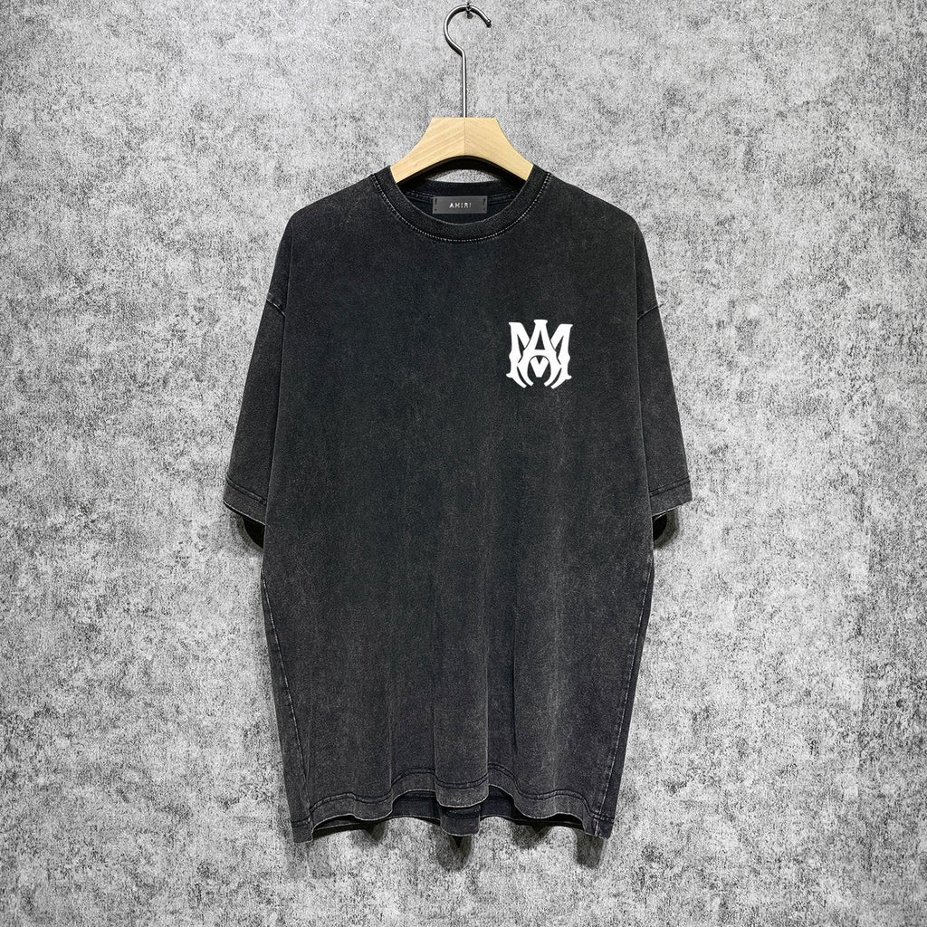 Amiri T-shirt Washed and Worn Retro Short Sleeve T-shirt