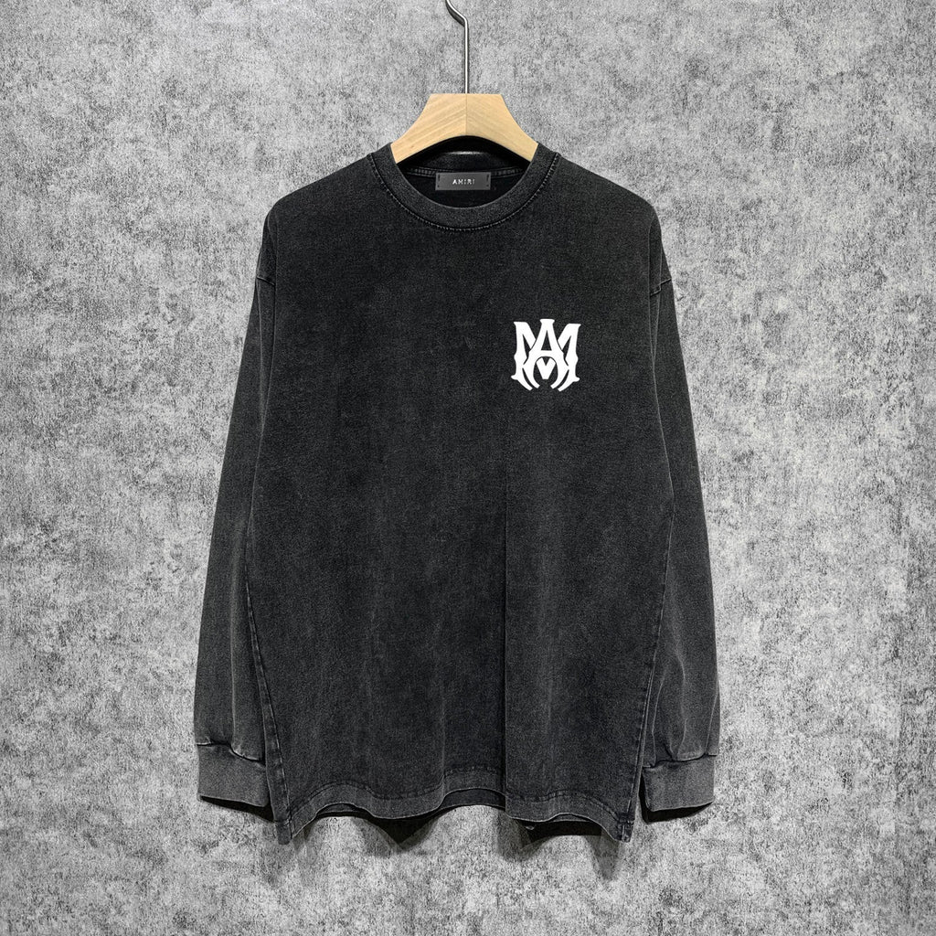 Amiri Long-Sleeve Shirt Vintage Distressed Long Sleeve T-shirt