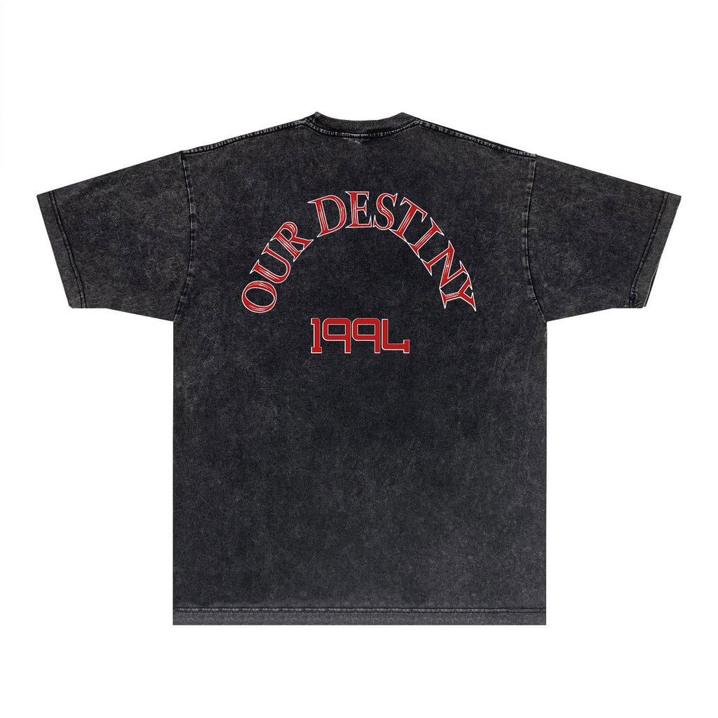 Amiri T Shirts Washed and Worn Retro Short Sleeve T-shirt