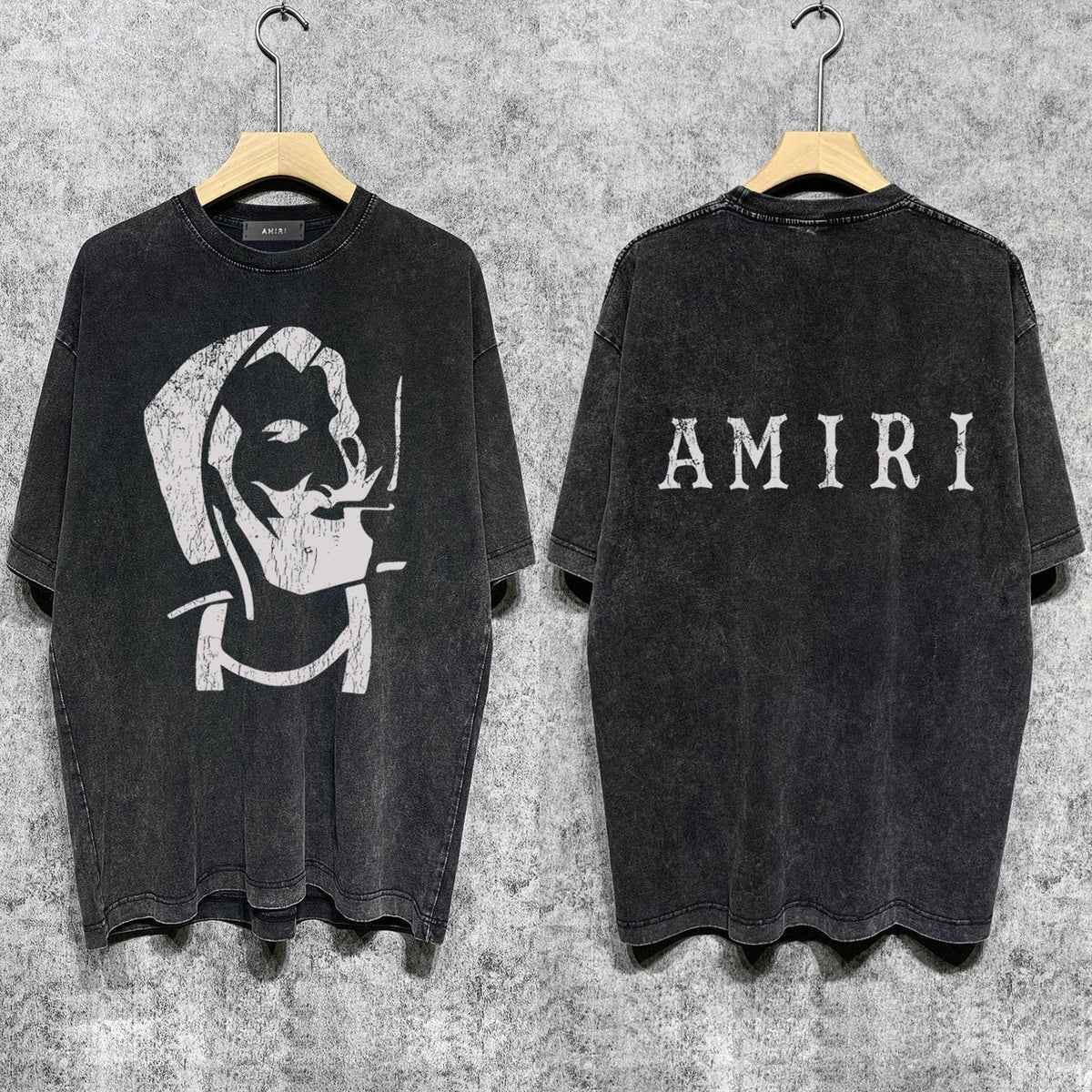 Amiri T-Shirt Vintage Distressed Short-Sleeved T-shirt