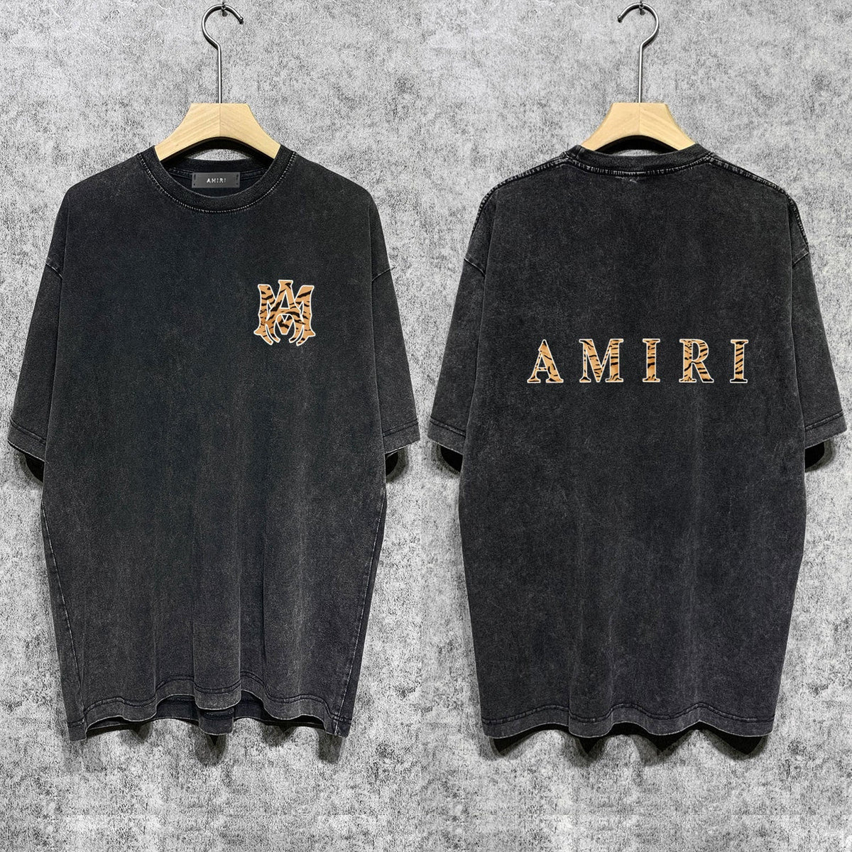 Amiri T-shirt Washed and Worn Retro Short Sleeve T-shirt