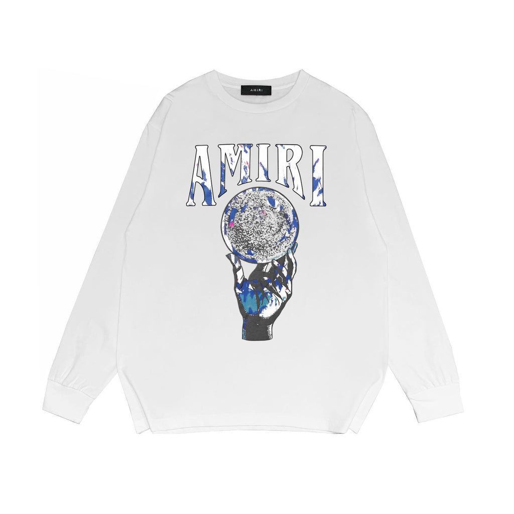 Amiri Long-Sleeve Shirt Personality Printing Stylish Casual