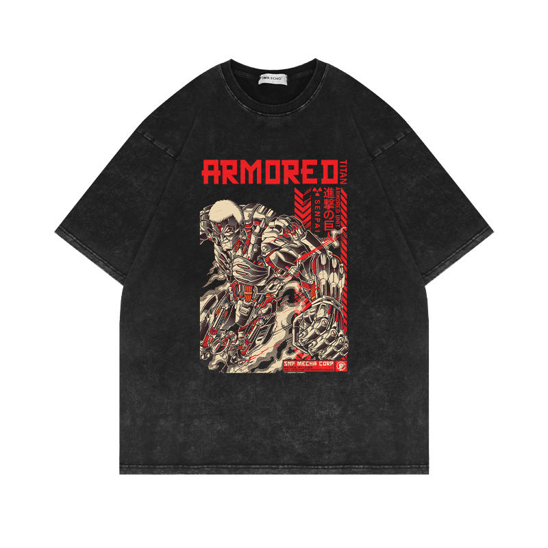 Attack Giant Washed Old Short Sleeve T-Shirt