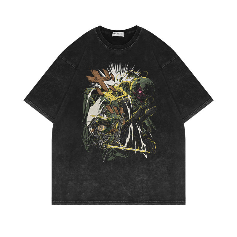 Attack Giant Washed Old Short Sleeve T-Shirt