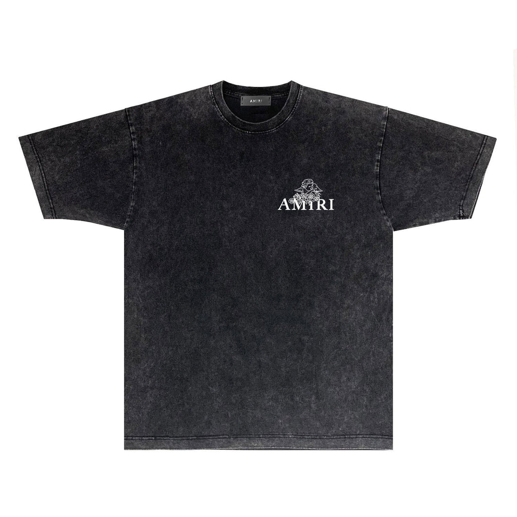 Amiri T-shirt Washed and Worn Retro Short Sleeve T-shirt