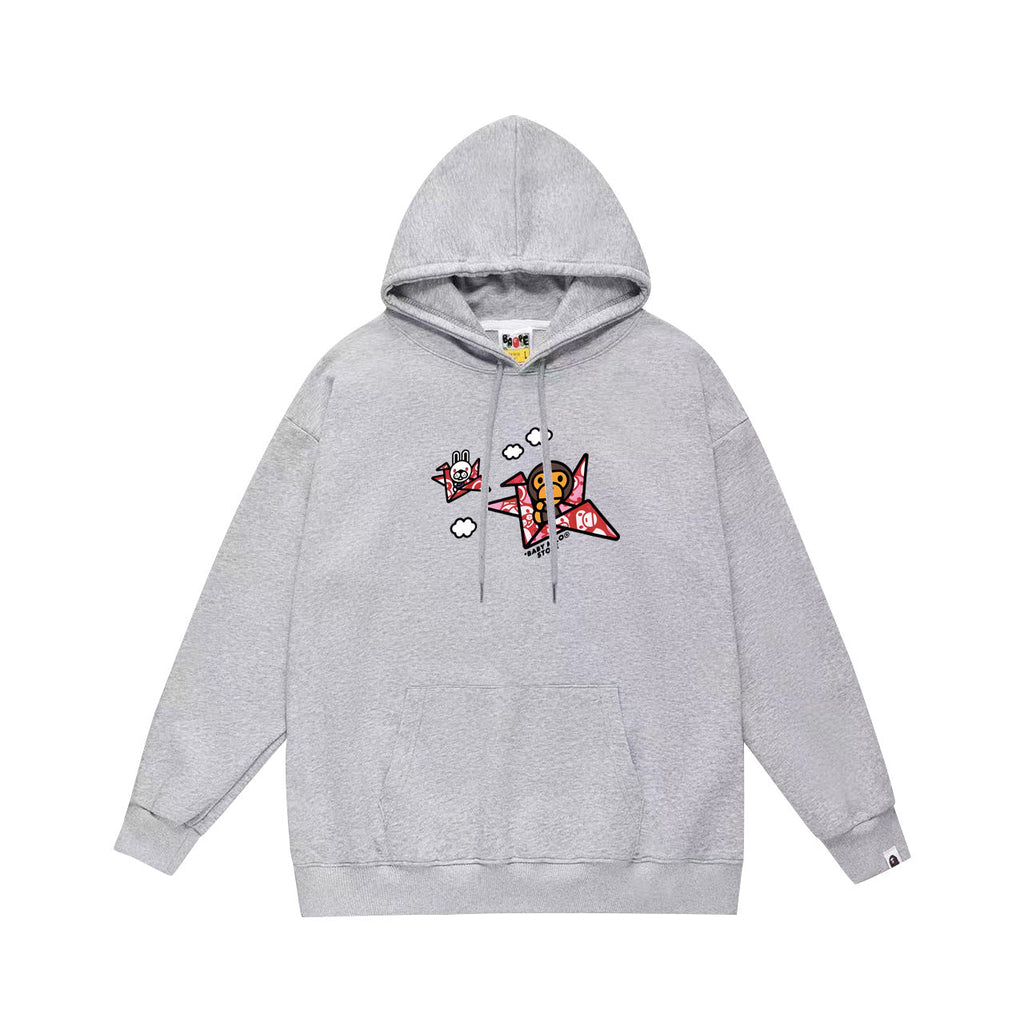Bathing Ape Hoodie Autumn/Winter Letter Print Loose Hoodie Pullover Ape Sweater