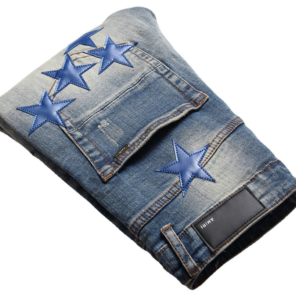 Amiri Jeans Stars Ripped Jeans