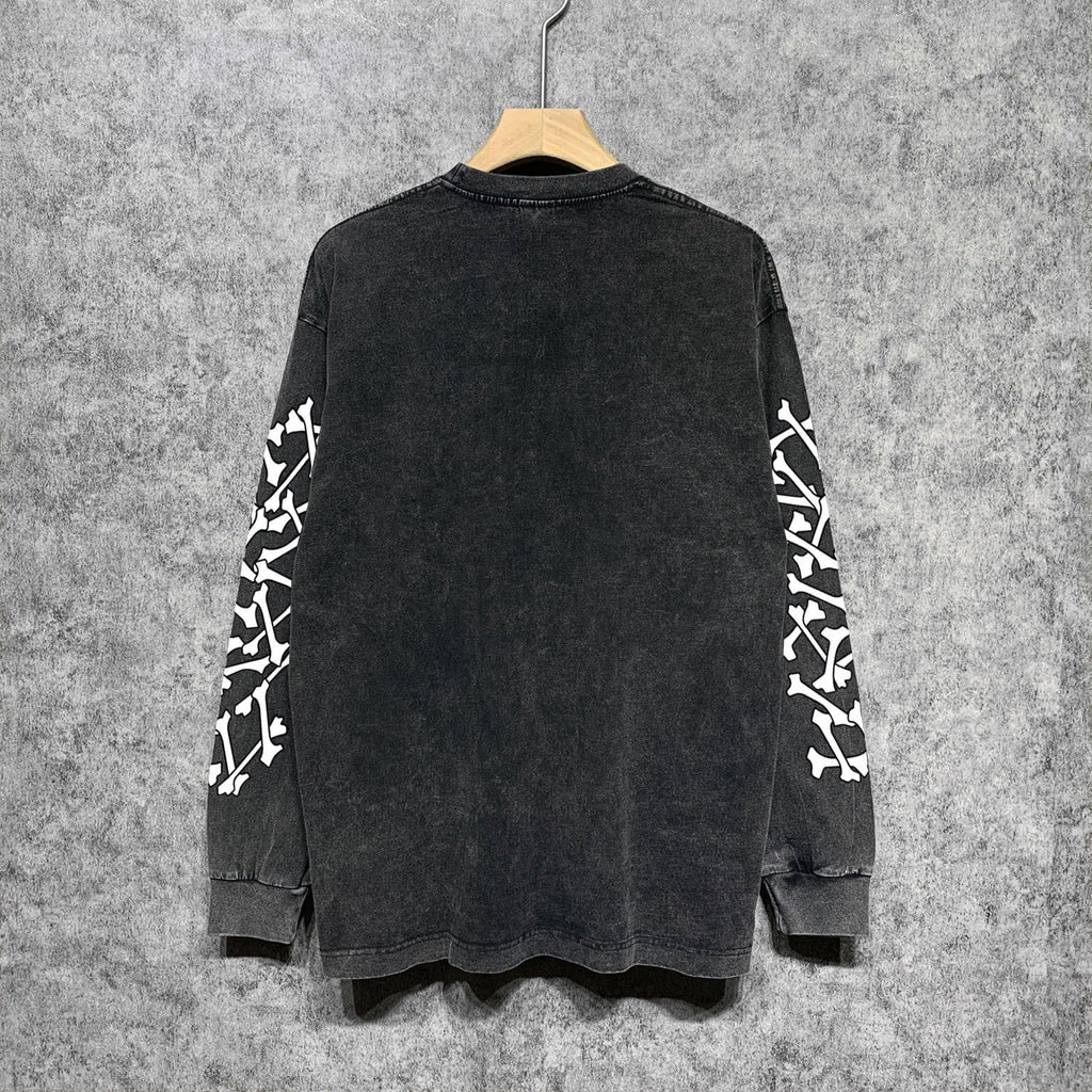 Amiri Long-Sleeved Shirtvintage Washed and Worn Vintage Long Sleeve T-shirt