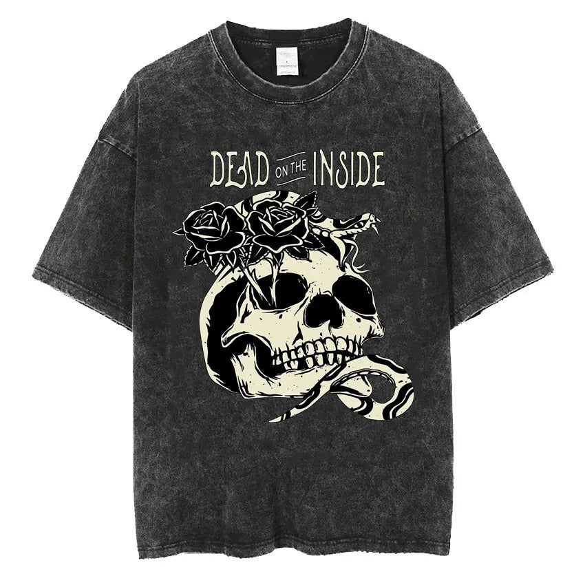 Bad Omens Band Music Tour 2024 Washed T Shirt Retro 90s Men