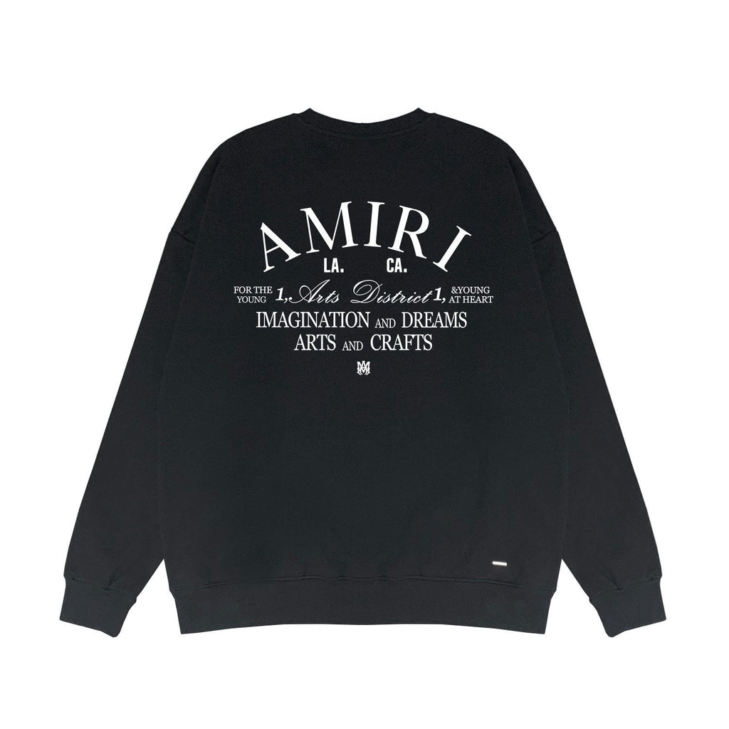 Amiri Long Sleeved Shirt Fashion Brand Crew Sweatshirts round Neck Sweater