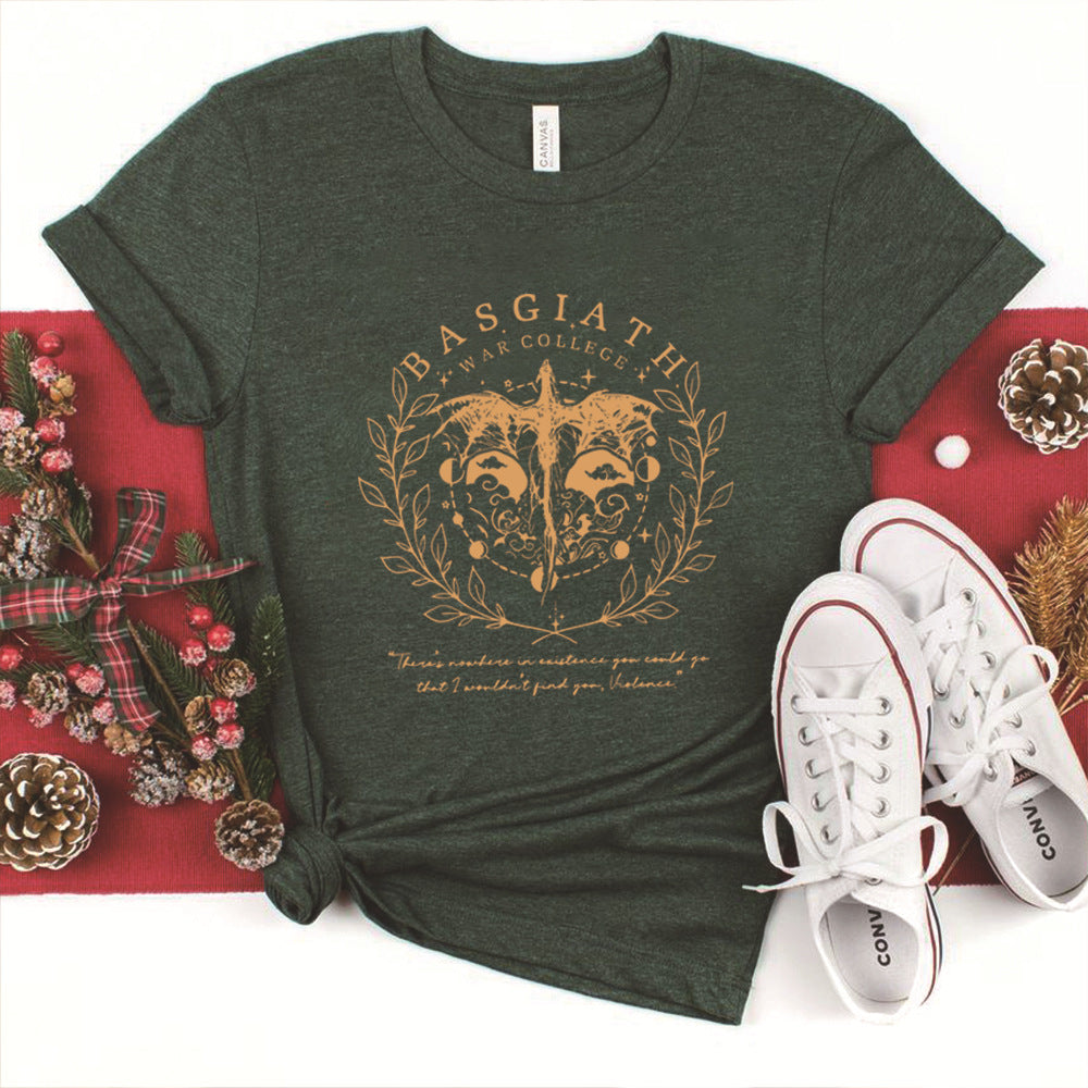 Basgiath War College T Shirt Aesthetic Fourth Wing Shirt