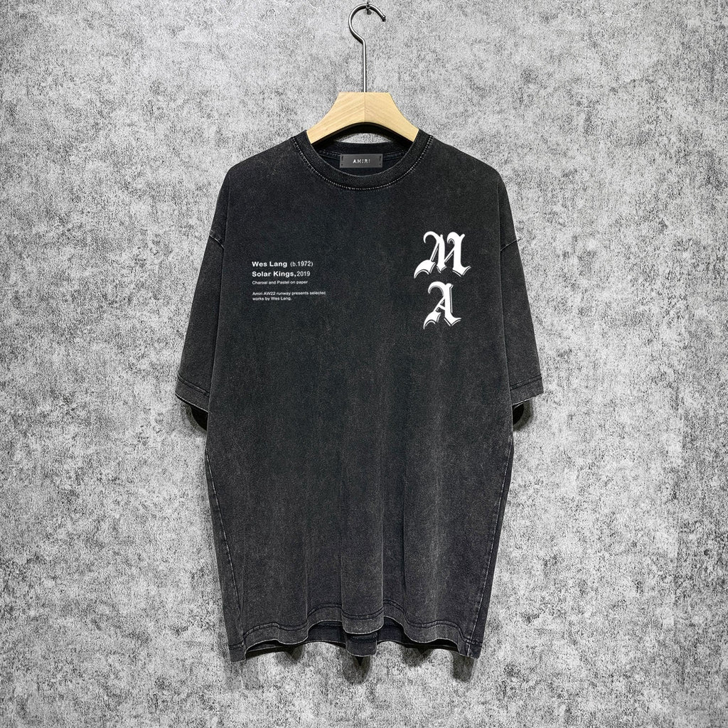 Amiri T-Shirt Vintage Distressed Short-Sleeved T-shirt