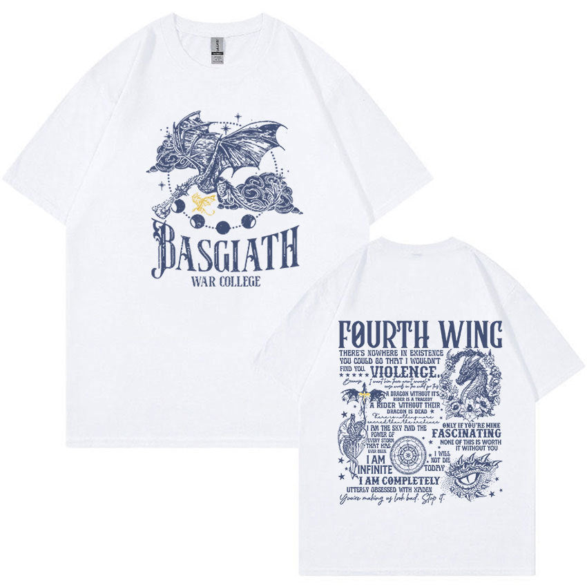 Basgiath War College Fourth Wing Dragon Rider Print Tee