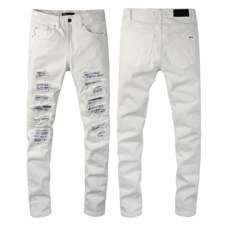 Amiri Jeans Casual Hip Hop Slim Jeans Men