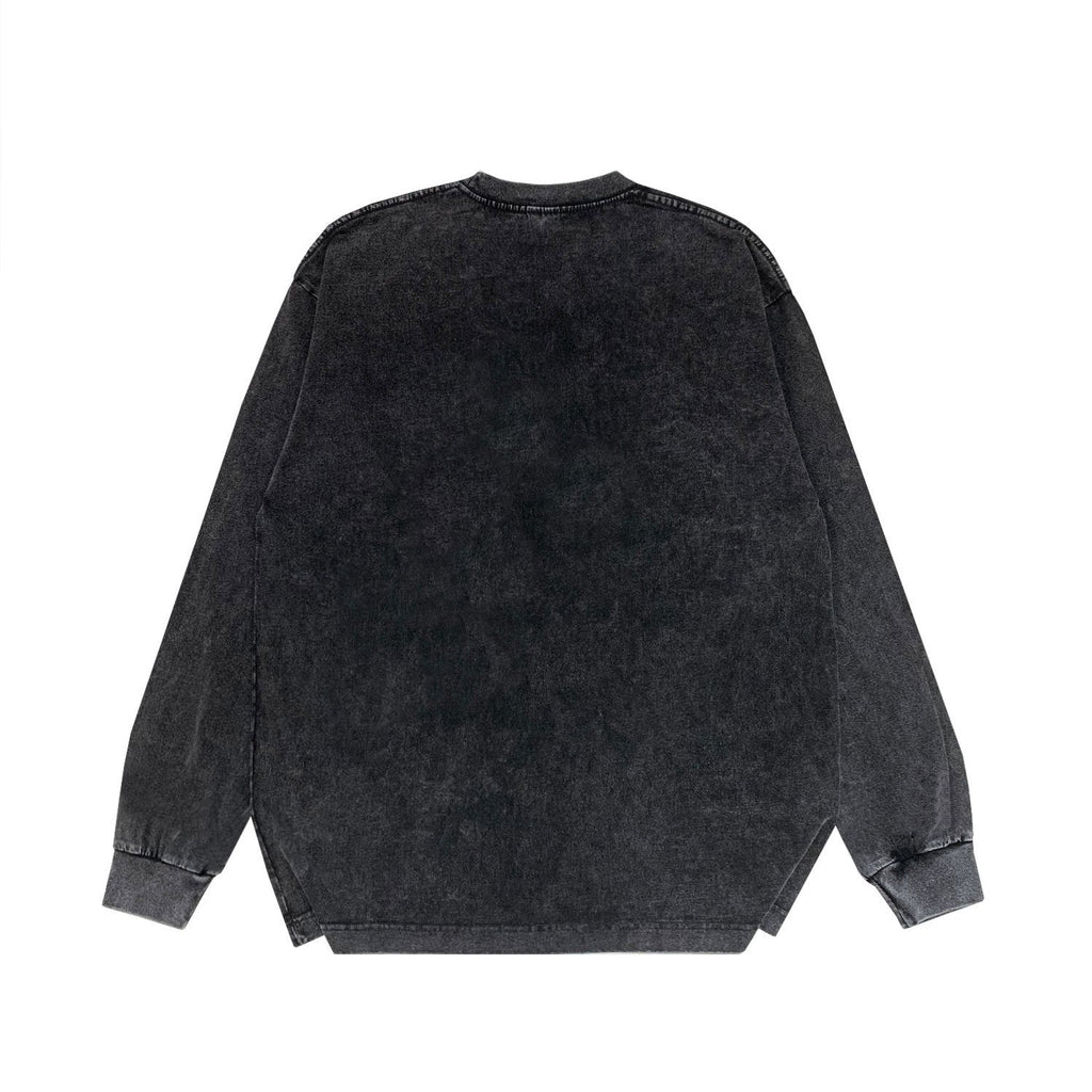 Amiri Long-Sleeve Shirt Creative Poker Pattern Vintage Long Sleeve T-shirt