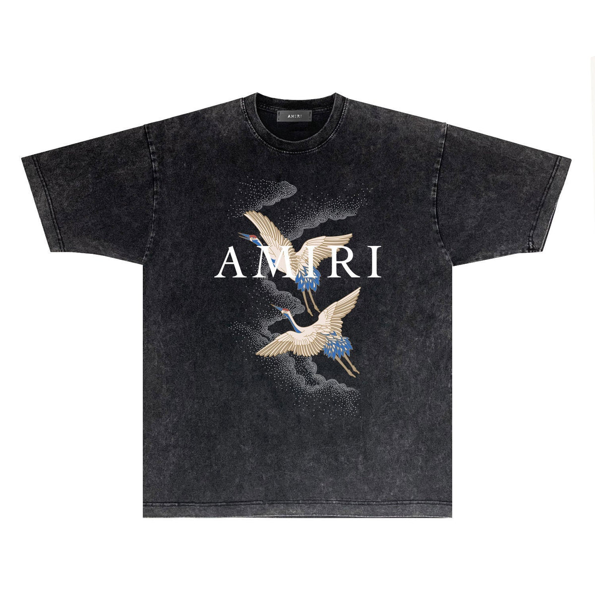 Amiri T-shirt Washed and Worn Retro Short Sleeve T-shirt