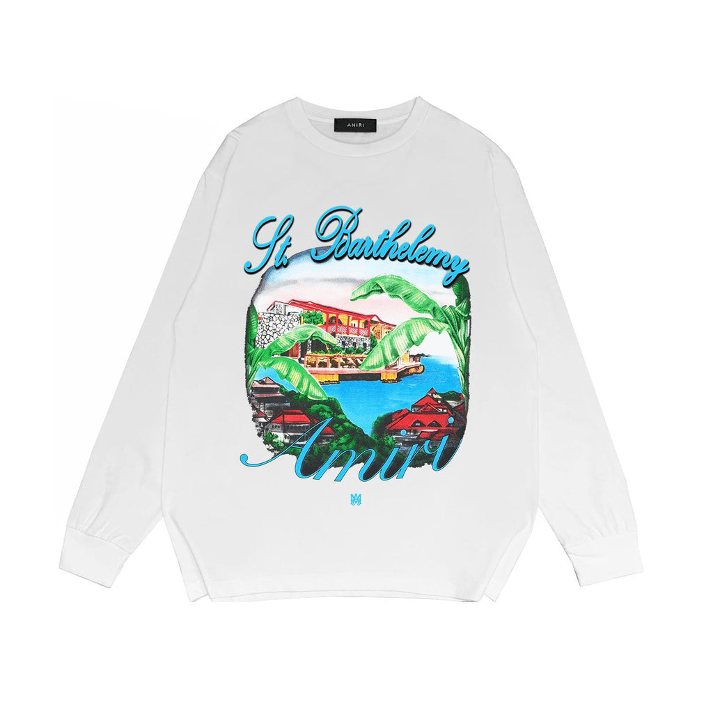 Amiri Long Sleeve Shirt Fashion Brand Long Sleeve Long-Sleeved T-shirt Blouse