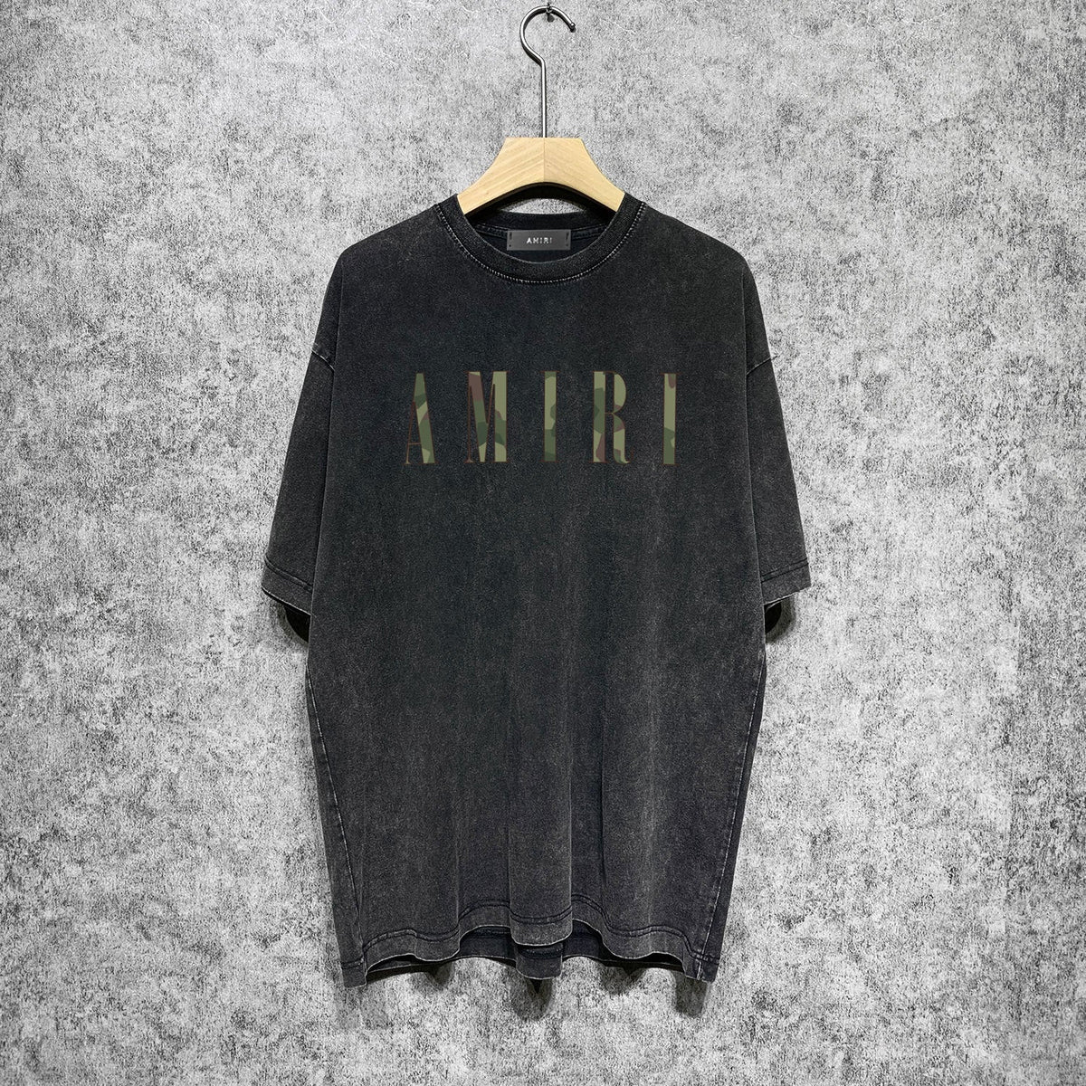 Amiri T-shirt Washed and Worn Retro Short Sleeve T-shirt