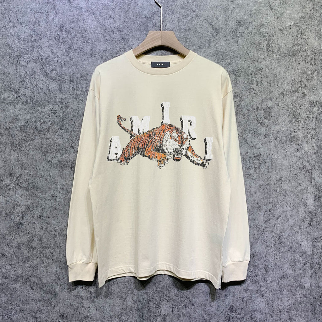Amiri Long Sleeve Shirt Fashion Brand Long Sleeve Long-Sleeved T-shirt Blouse