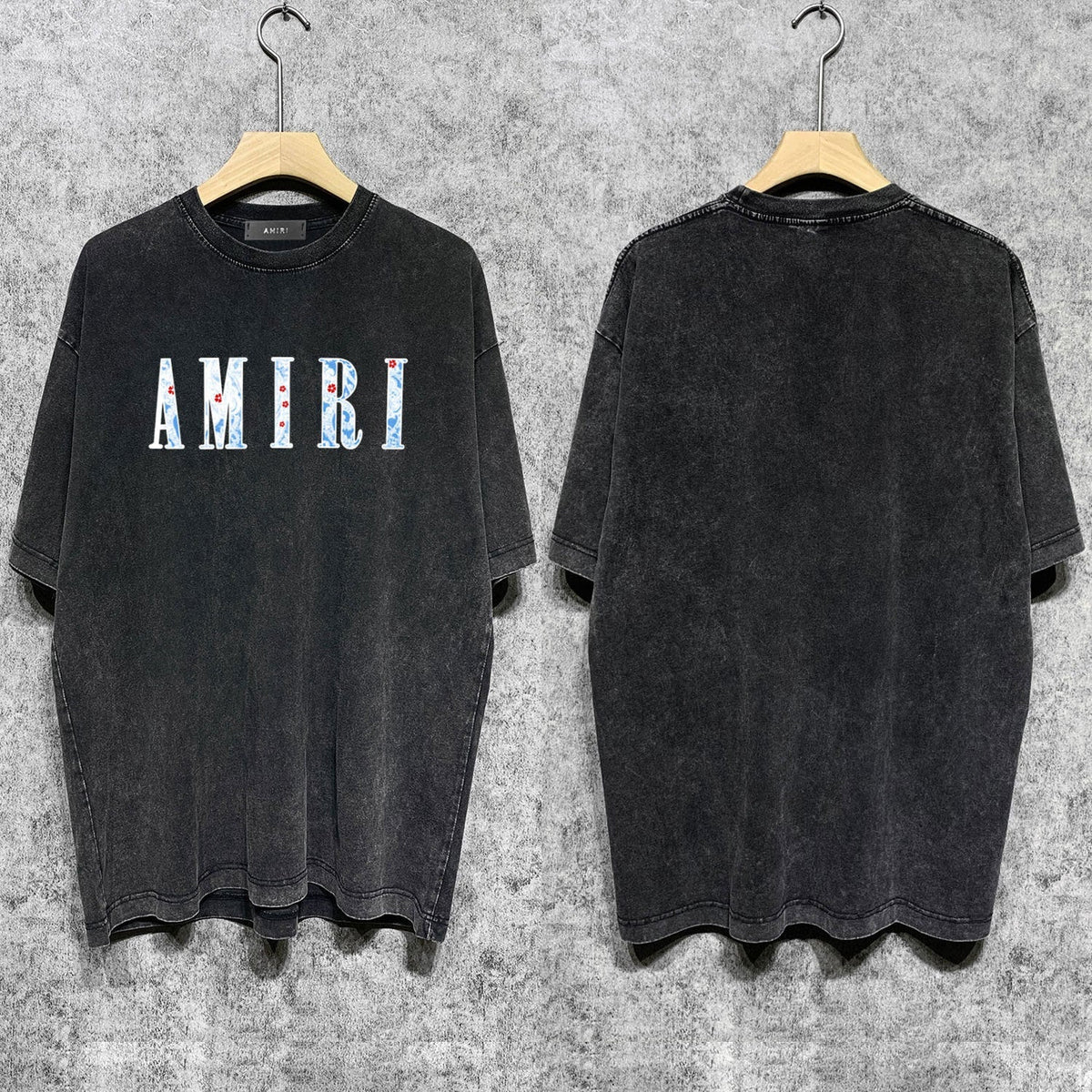 Amiri T-shirt Washed and Worn Retro Short Sleeve T-shirt