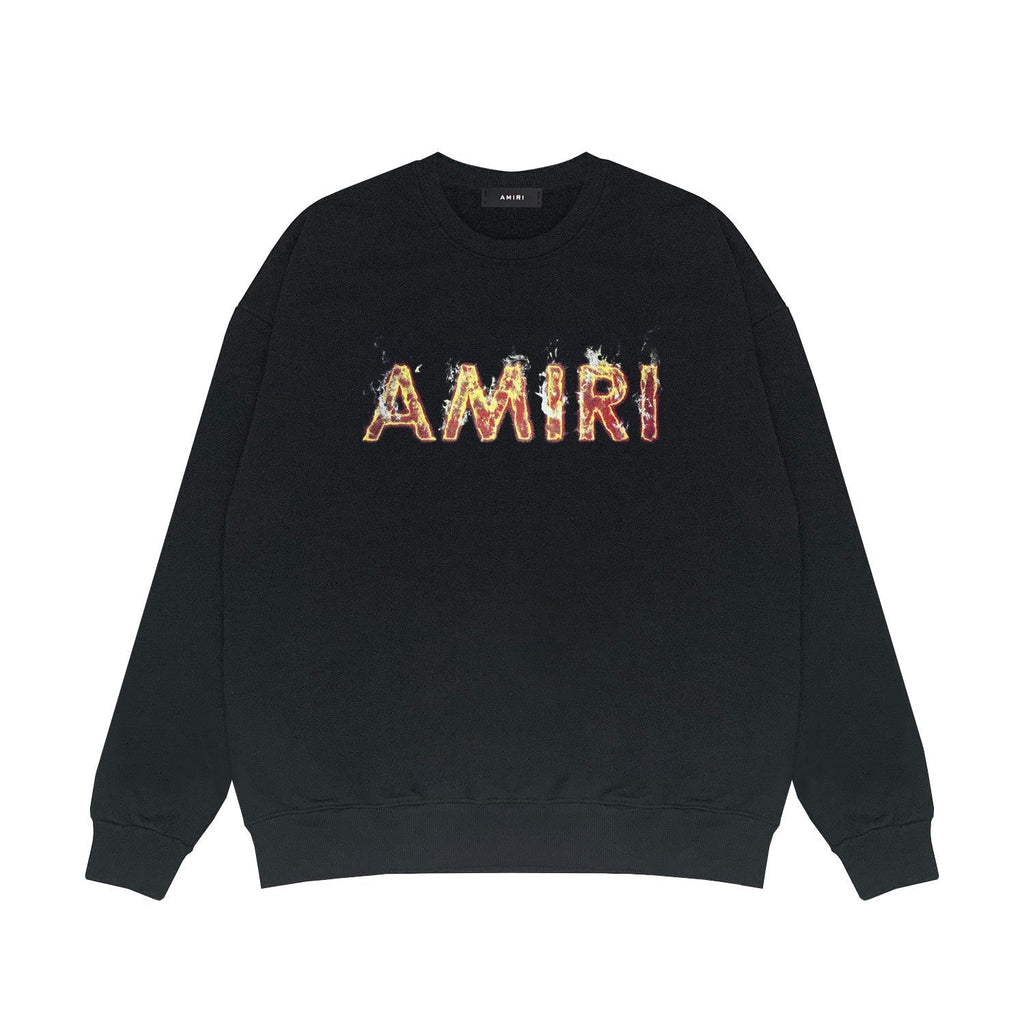 Amiri Long Sleeved Shirt Long Fashion Brand Crew Sweatshirts round Neck Sweater