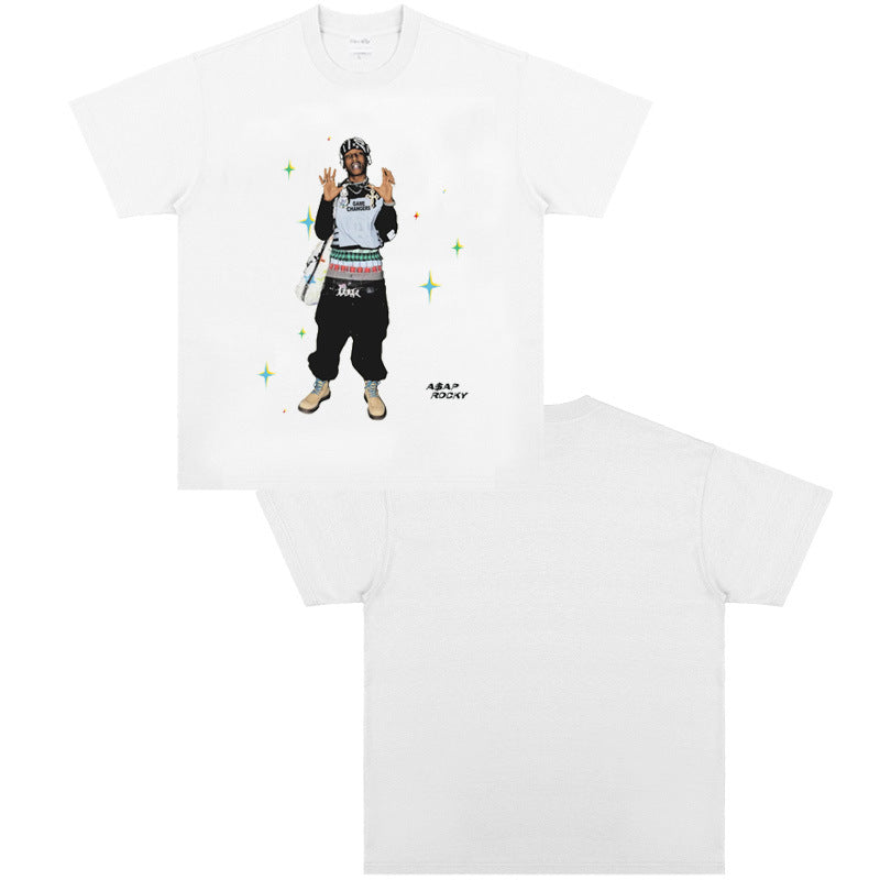 Asap Rocky T Shirts Asap Rocky, Rap Breathable Print T-Shirt