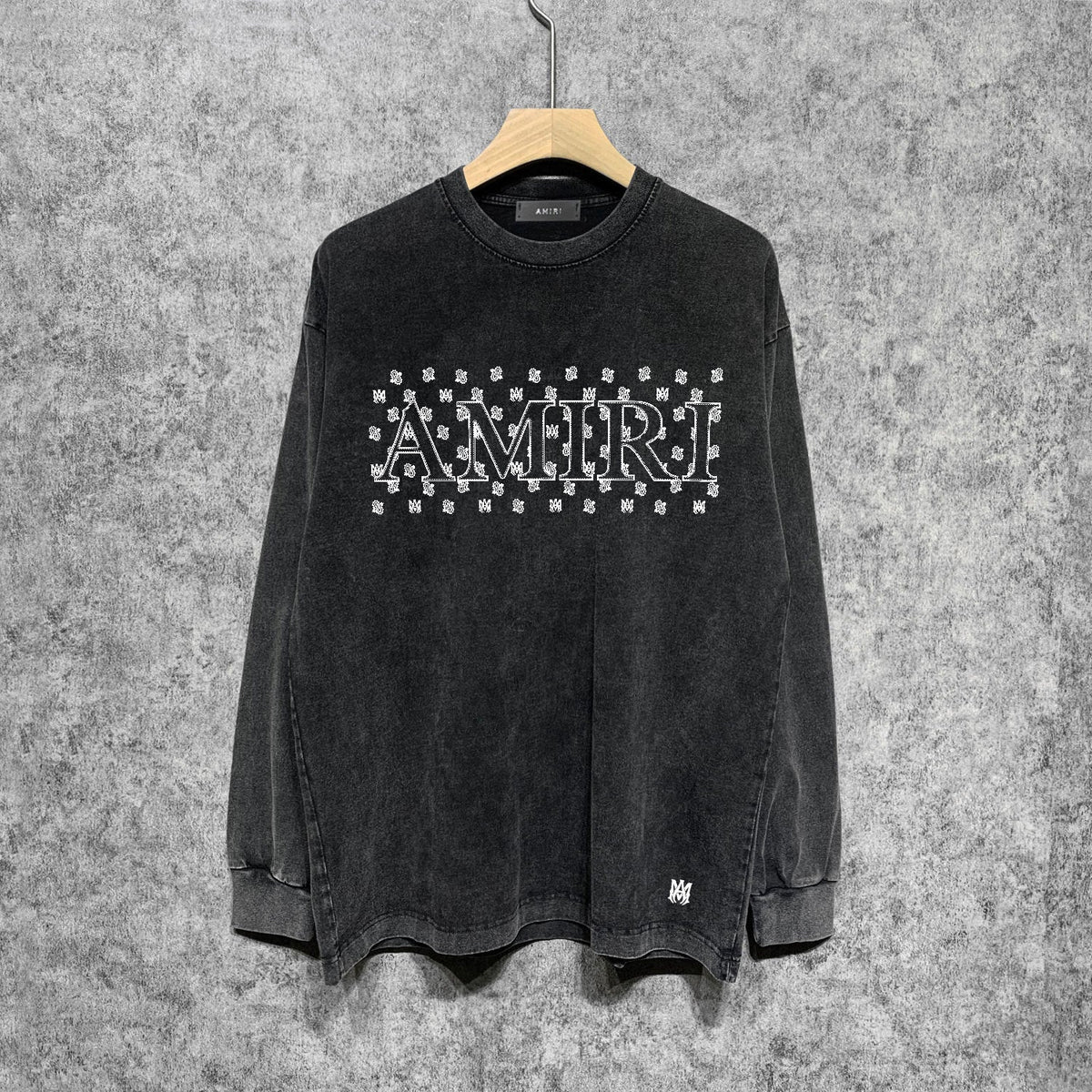 Amiri Long Sleeve Shirt Vintage T Shirt Washed and Worn Vintage Long Sleeve T-shirt
