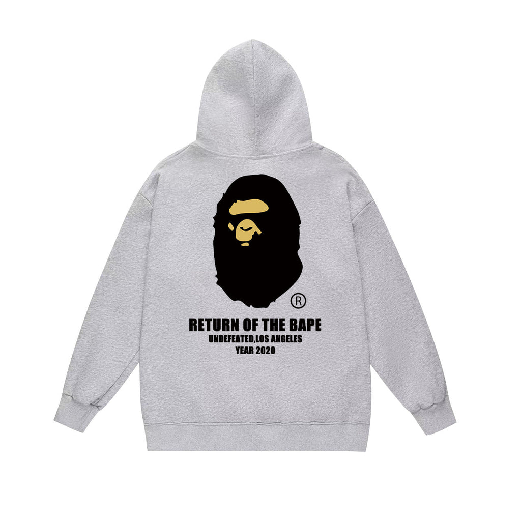 Bathing Ape Hoodie Autumn/Winter Letter Print Loose Hoodie Pullover Ape Sweater