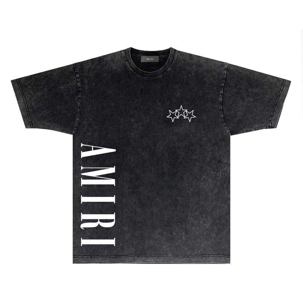Amiri T-shirt Washed and Worn Retro Short Sleeve T-shirt