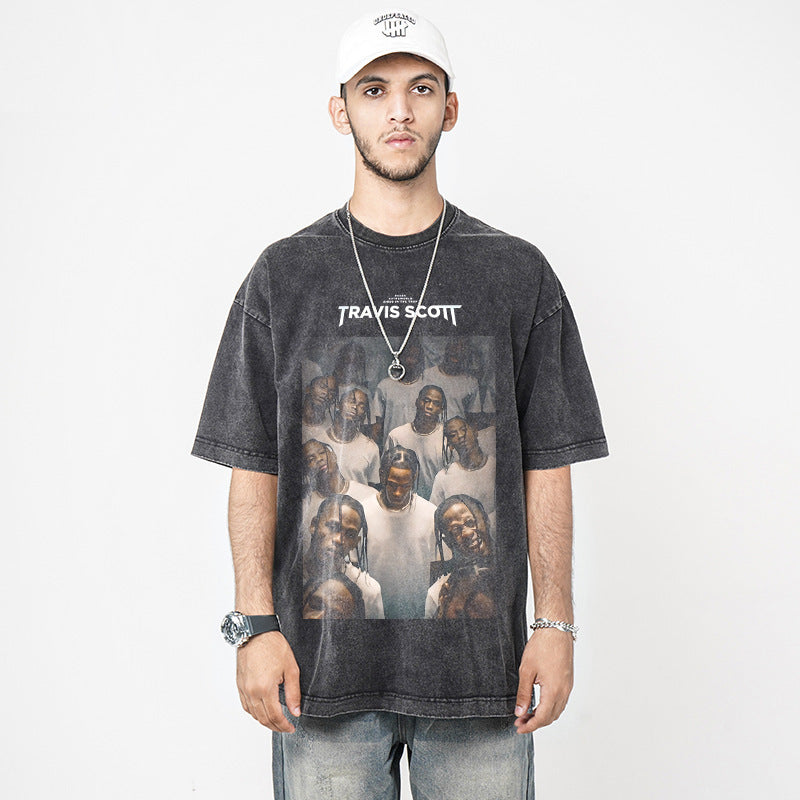 Asap Rocky T Shirts Travis Scott Short Sleeve Eminem ASAP TentacionT-Shirt