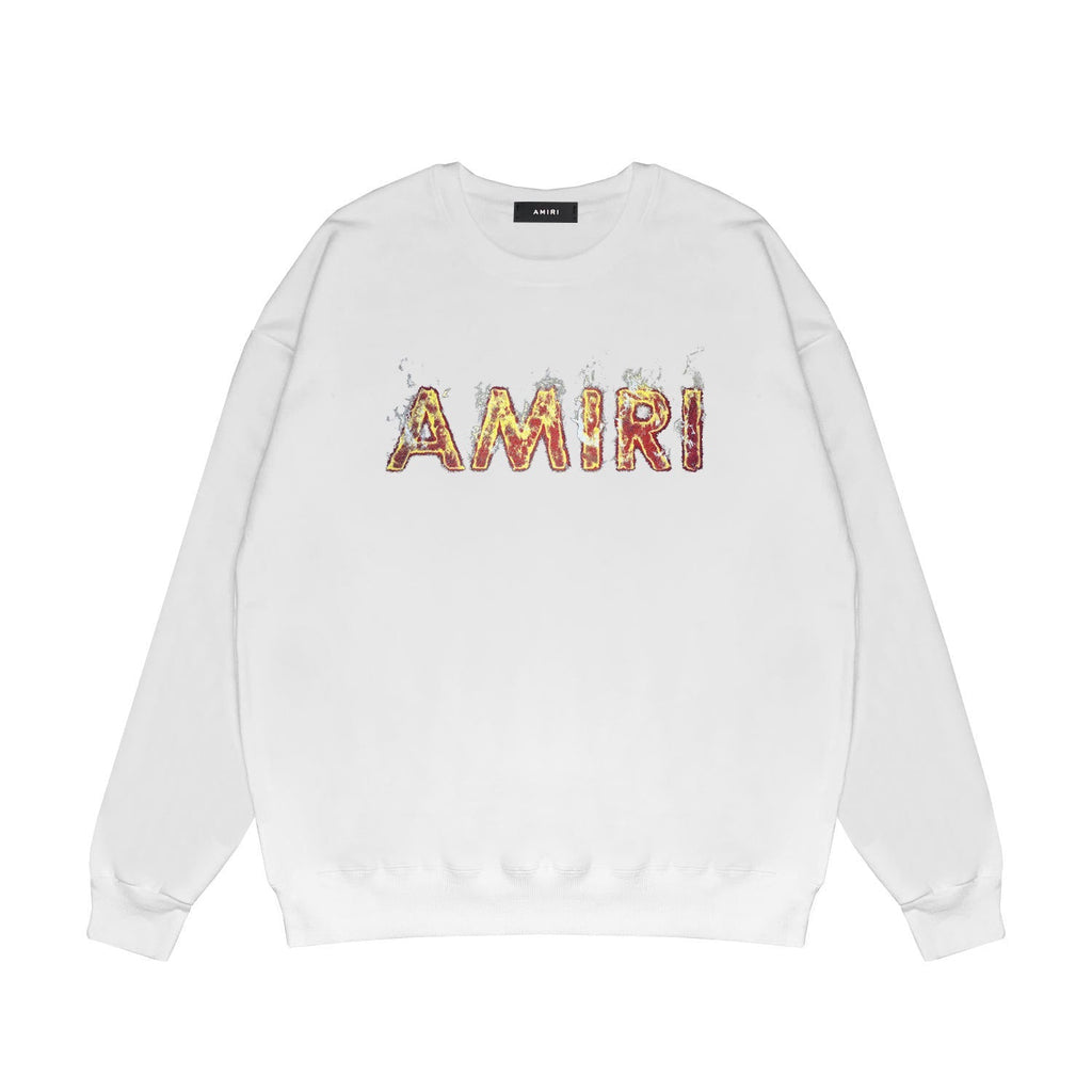 Amiri Long Sleeved Shirt Long Fashion Brand Crew Sweatshirts round Neck Sweater