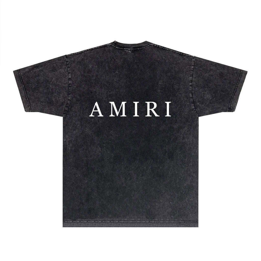Amiri T-shirt Washed and Worn Retro Short Sleeve T-shirt