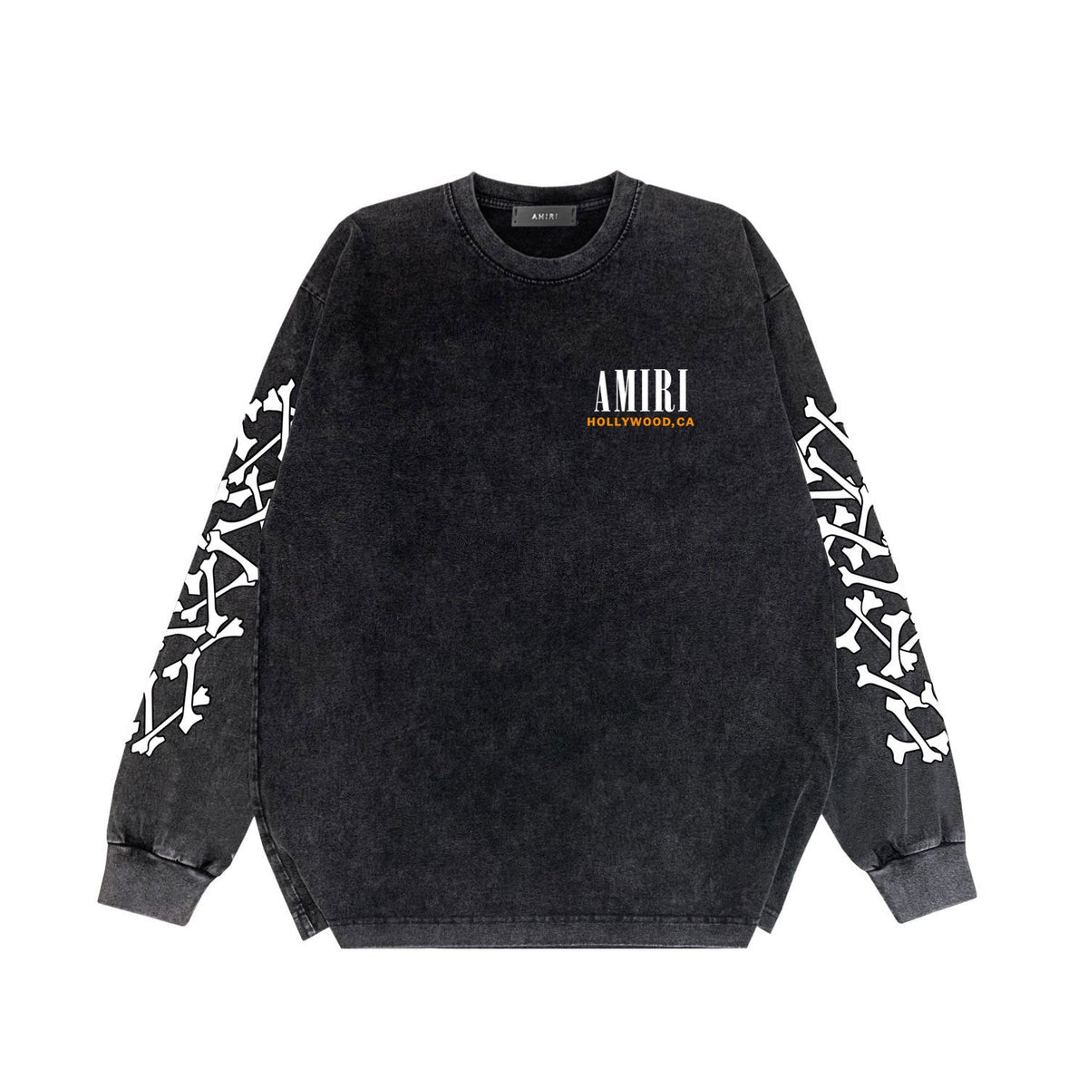 Amiri Long-Sleeved Shirtvintage Washed and Worn Vintage Long Sleeve T-shirt
