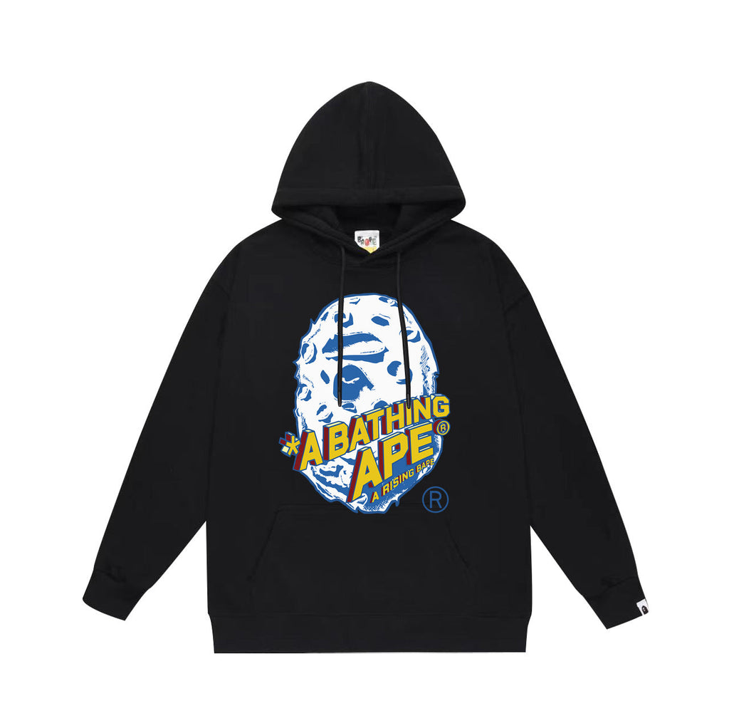 Bathing Ape Hoodie Autumn/Winter Letter Print Loose Hoodie Pullover Ape Sweater