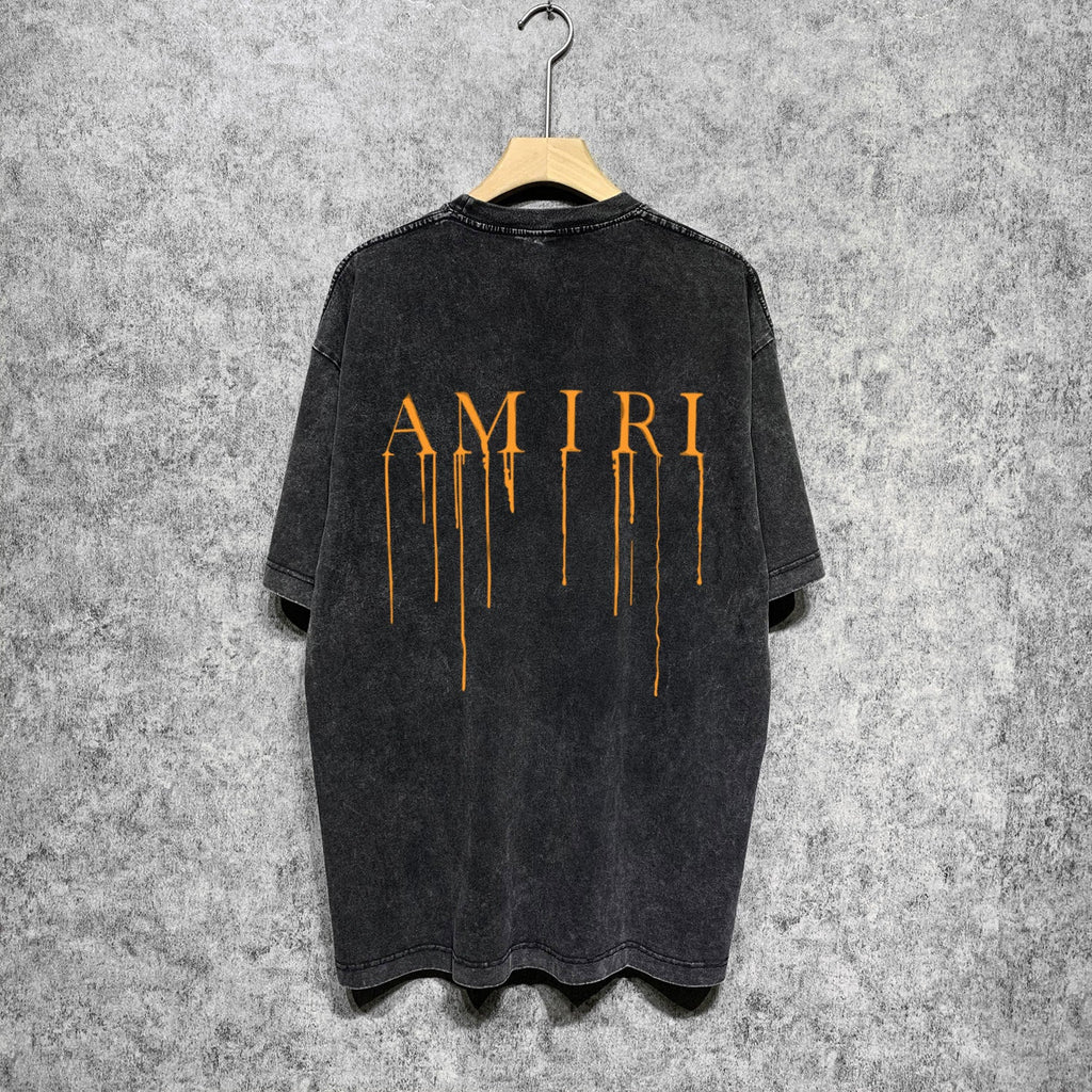 Amiri T-Shirt Distressed Retro Short Sleeve T-shirt