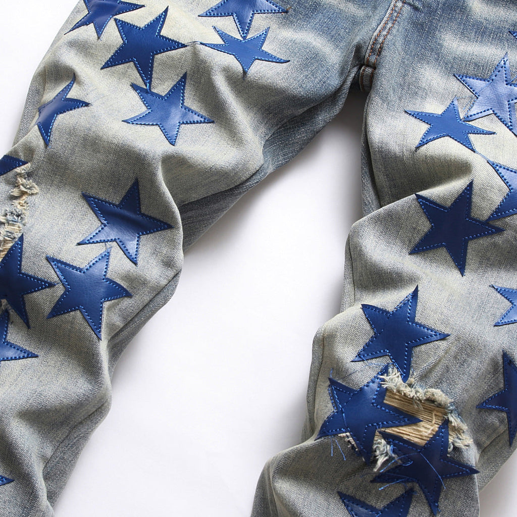 Amiri Jeans Stars Ripped Jeans