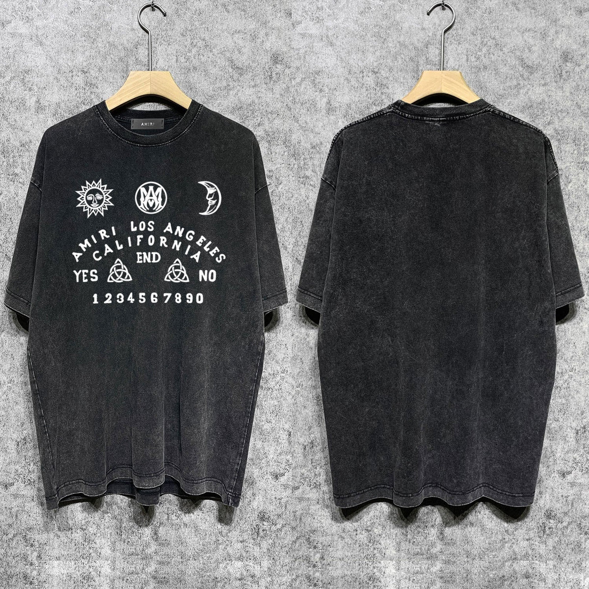Amiri T-shirt Washed and Worn Retro Short Sleeve T-shirt
