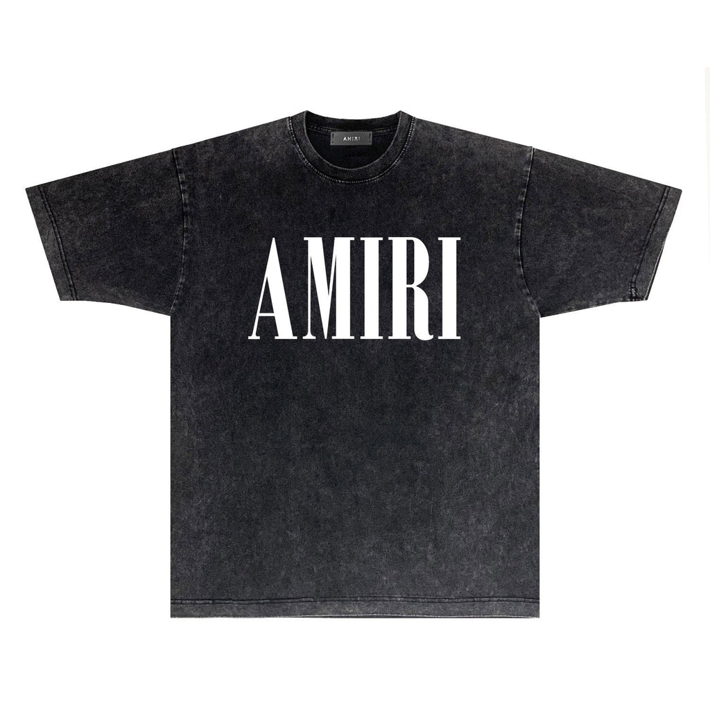 Amiri T-shirt Washed and Worn Retro Short Sleeve T-shirt