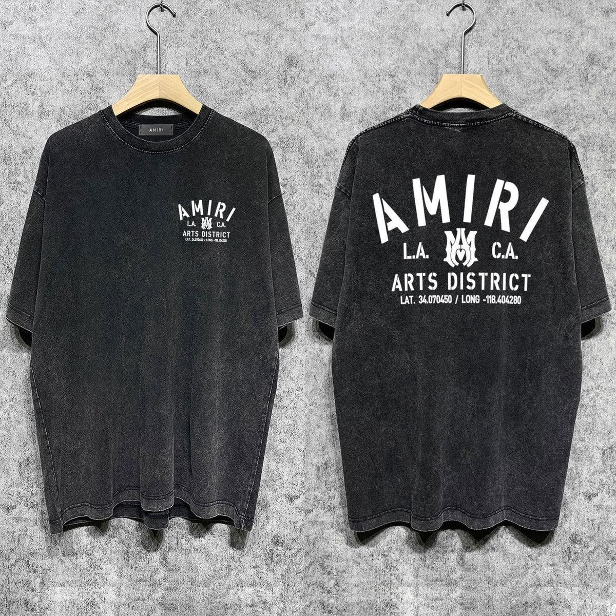 Amiri T-shirt Washed and Worn Retro Short Sleeve T-shirt