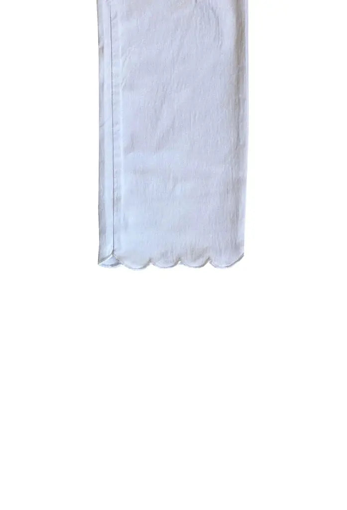 ETHYL WHITE SCALLOP JEANS