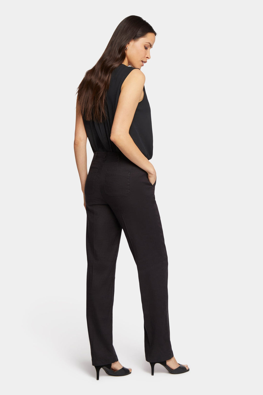 Marilyn Straight Pants In Petite - Black