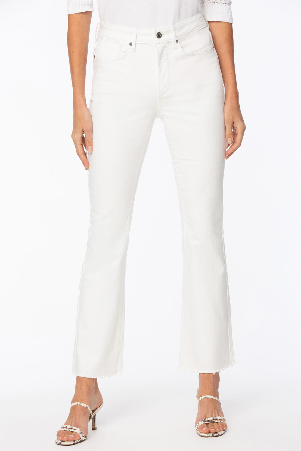 Slim Bootcut Ankle Jeans In Petite - Optic White