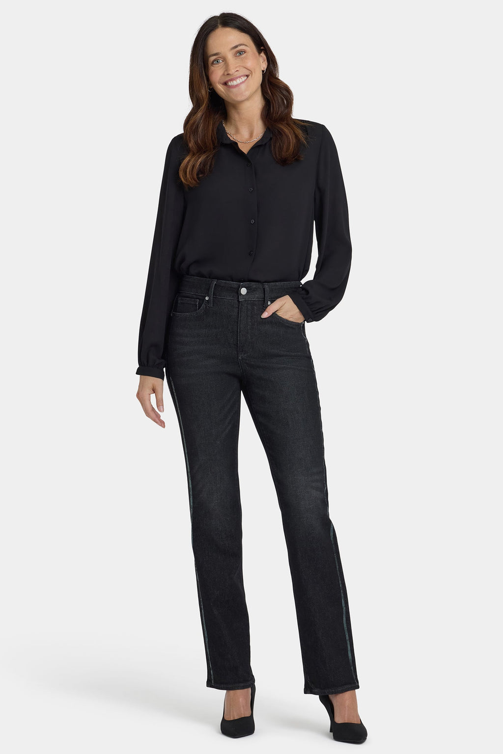 Marilyn Straight Jeans In Petite - French Nightfall