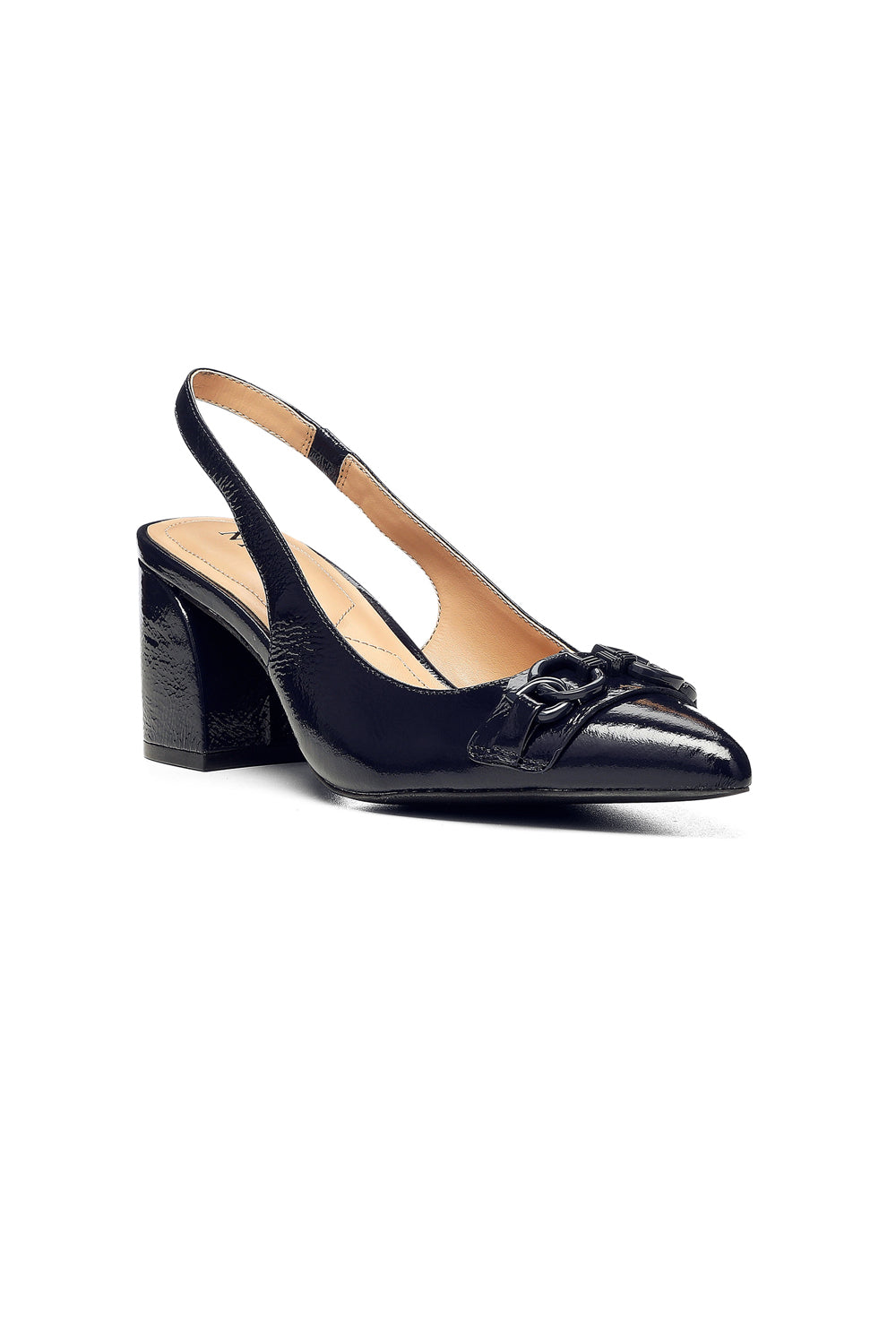 Sanya Slingback Heels - Navy