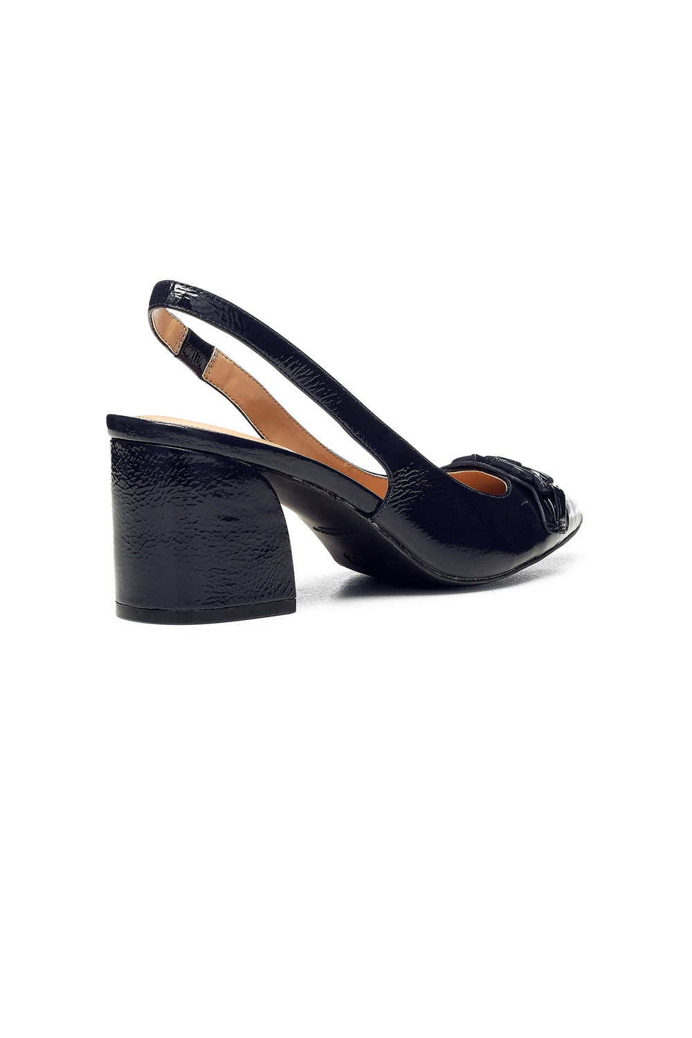 Sanya Slingback Heels - Navy