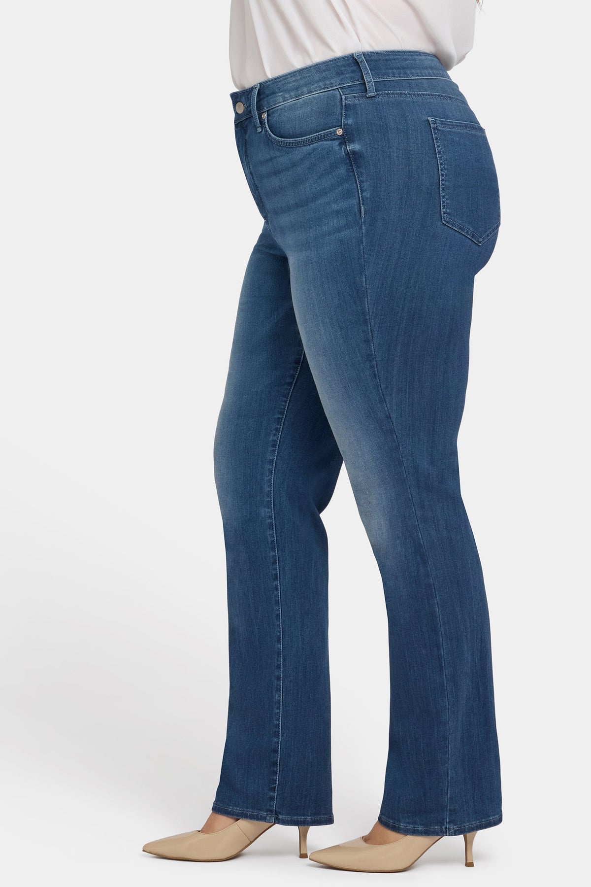 Marilyn Straight Jeans In Plus Size - Cool Marine