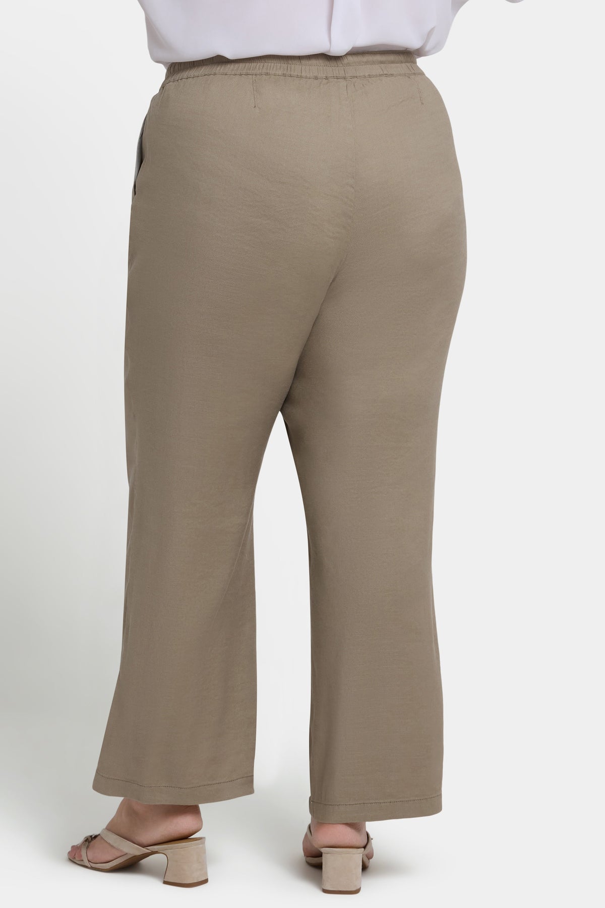 Relaxed Drawstring Pull-On Pants In Plus Size - Saddlewood