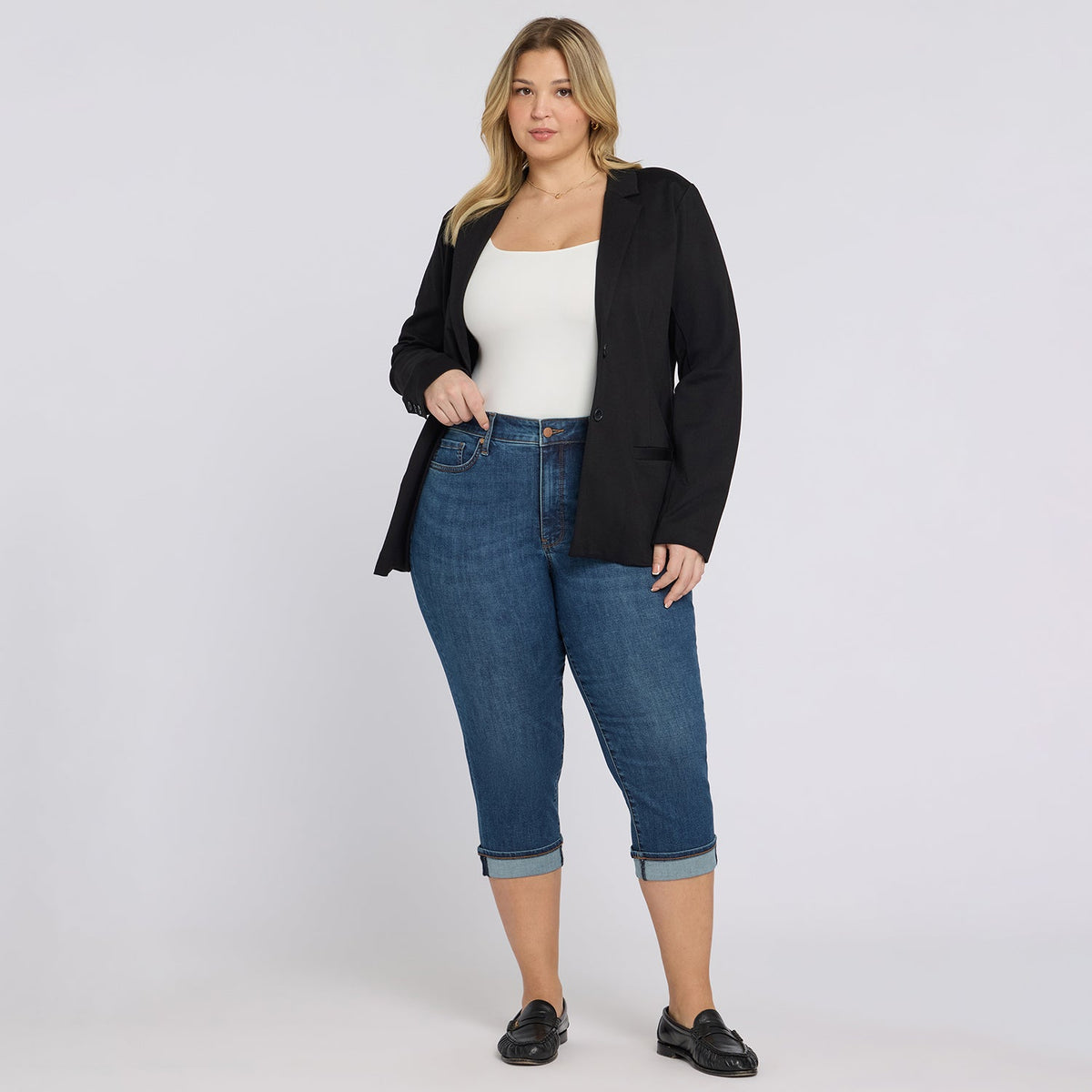 Marilyn Straight Crop Jeans In Plus Size - Sunset Villa