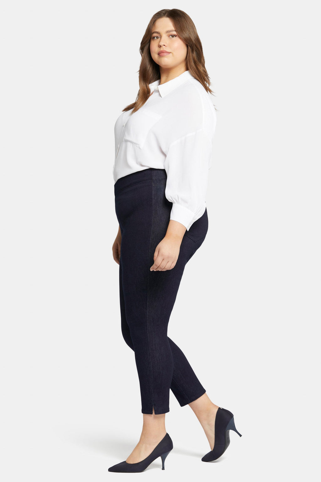 Skinny Ankle Pull-on Jeans In Plus Size - Rinse