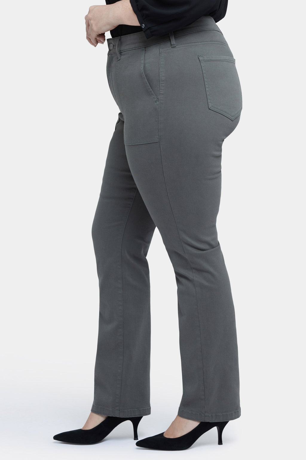 Marilyn Straight Jeans In Plus Size - Vine Leaf
